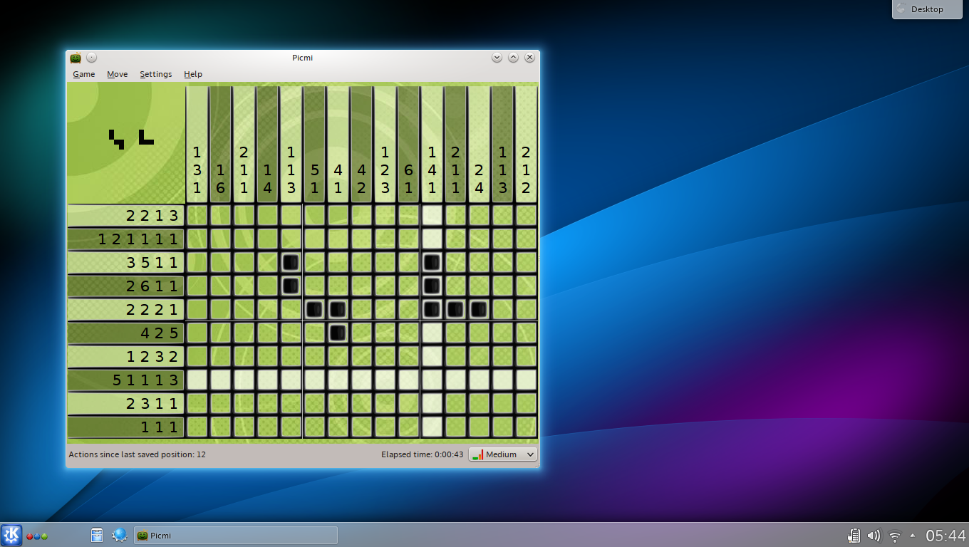 Picmi, a new game in KDE Applications 4.10