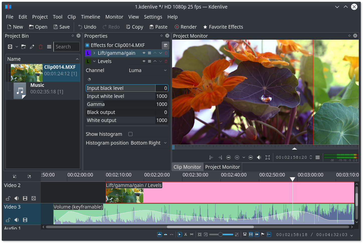 Программа для монитора. Kdenlive видеоредактор. Lift Gamma gain. Kdenlive описание интерфейса. Kde Video Editor.