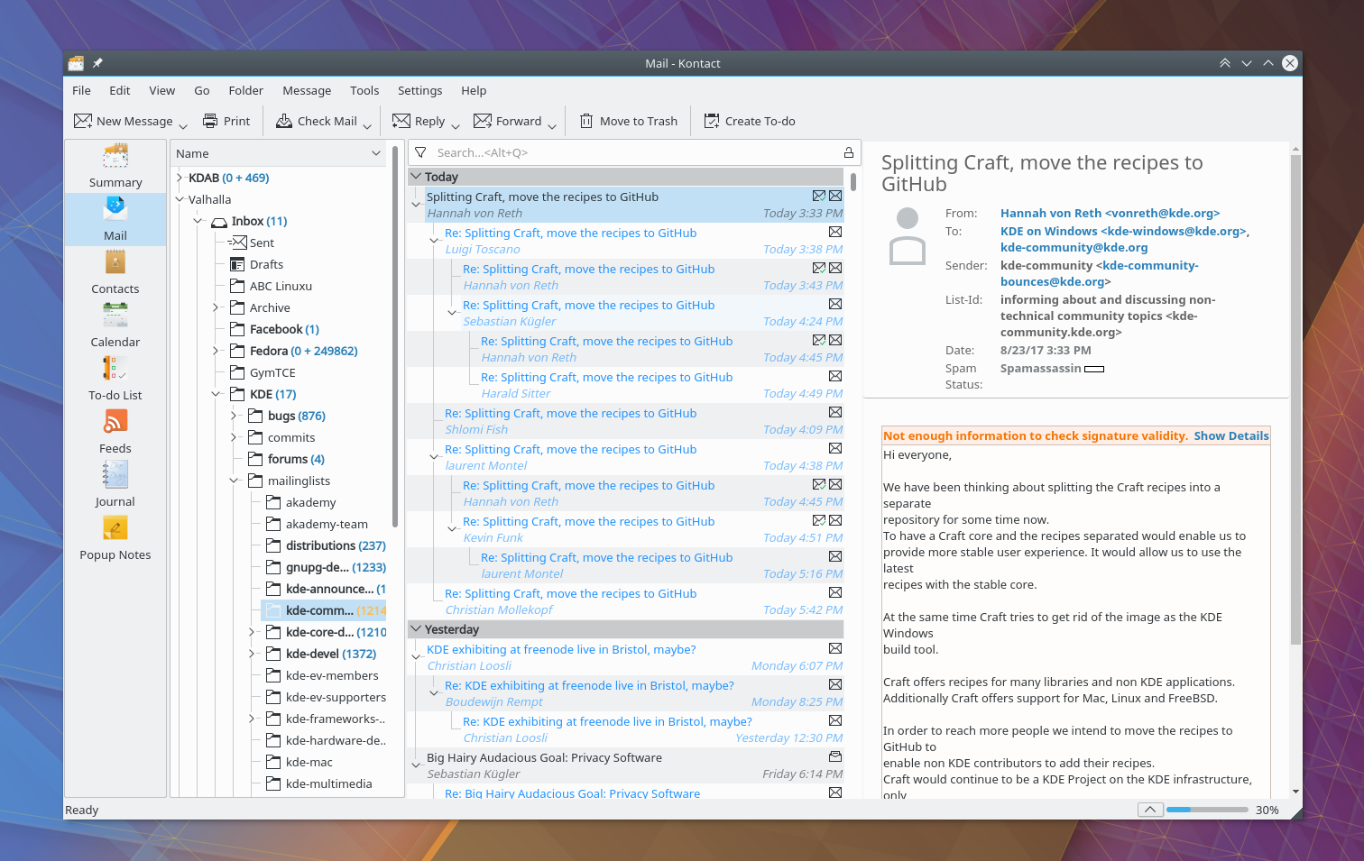 Agenda telefónica - Aplicaciones de KDE