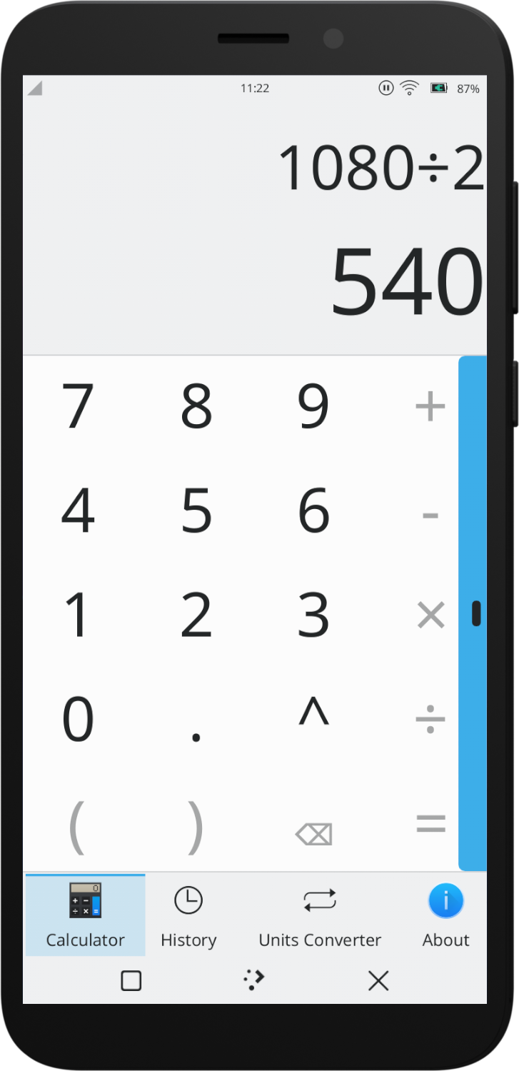 Kalk, a calculator application