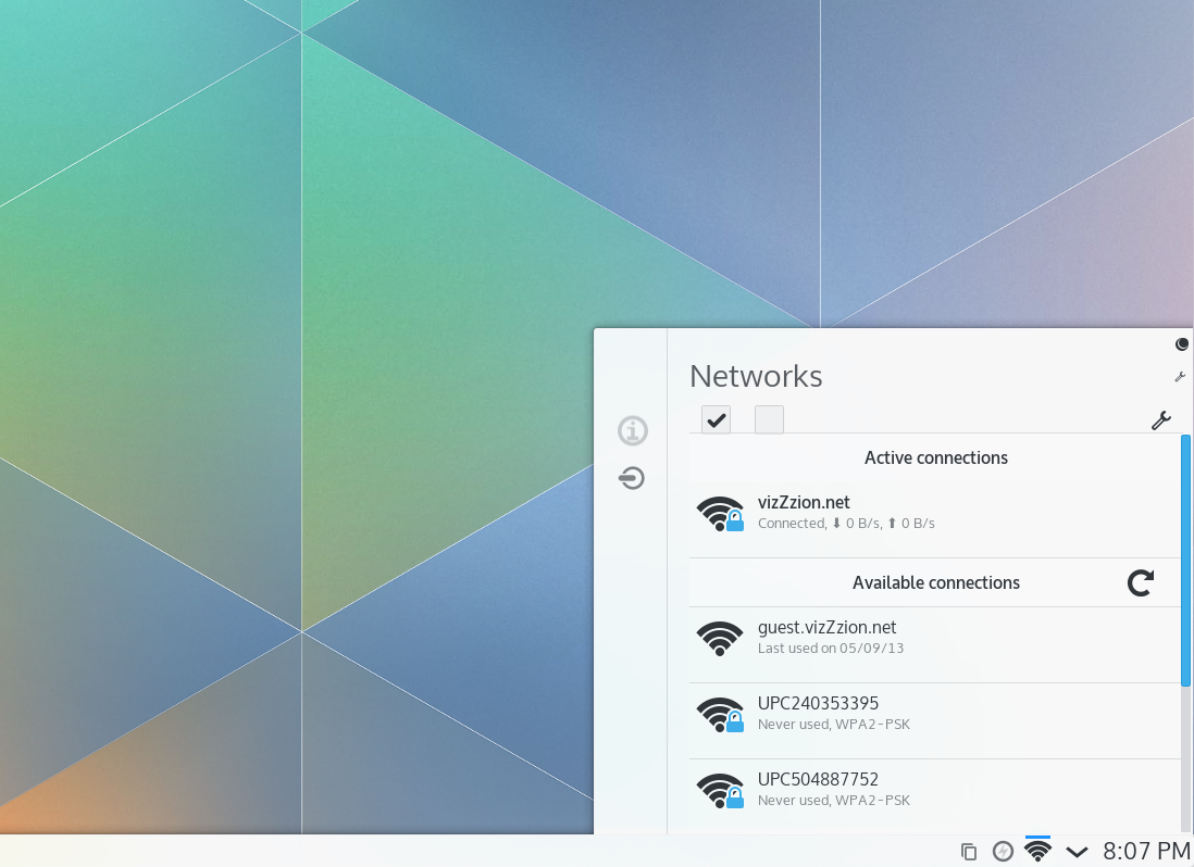 Configuració de la xarxa en el Plasma 5