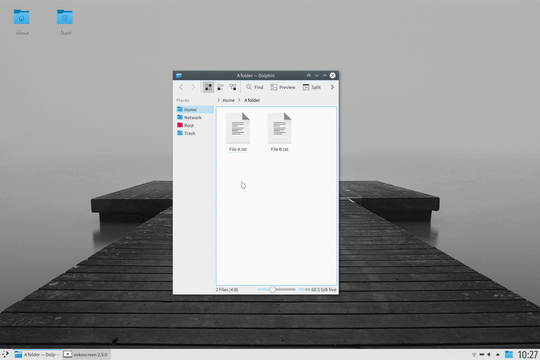 Folder on the Desktop by Default 