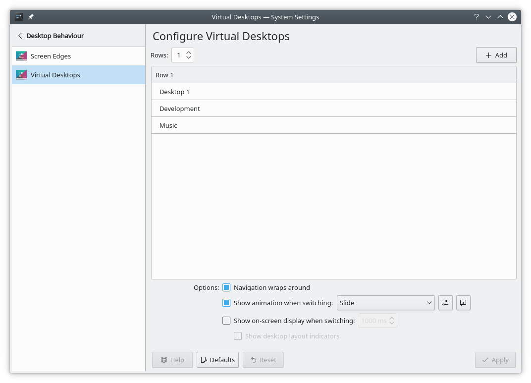 Redesigned Virtual Desktop Settings