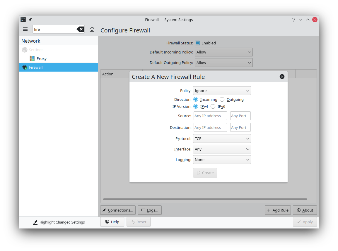 وحدة اضبط KCM جديدة لجدار الحماية