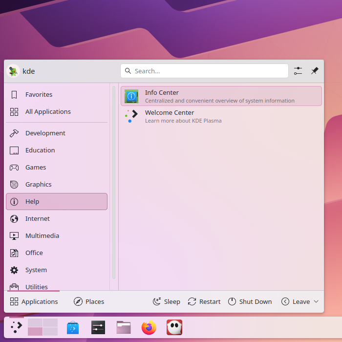 المساعدة متاحة بسهولة مباشرة من قائمة المشغّل.