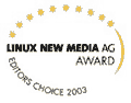 KDevelop best IDE in Linux New Media&rsquo;s 2003 Editors' Choice
Award