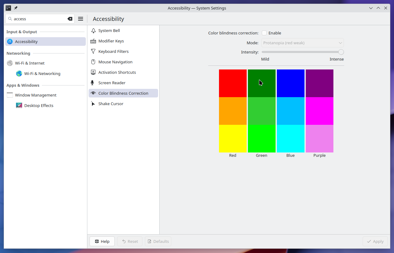 Color blindness assistant