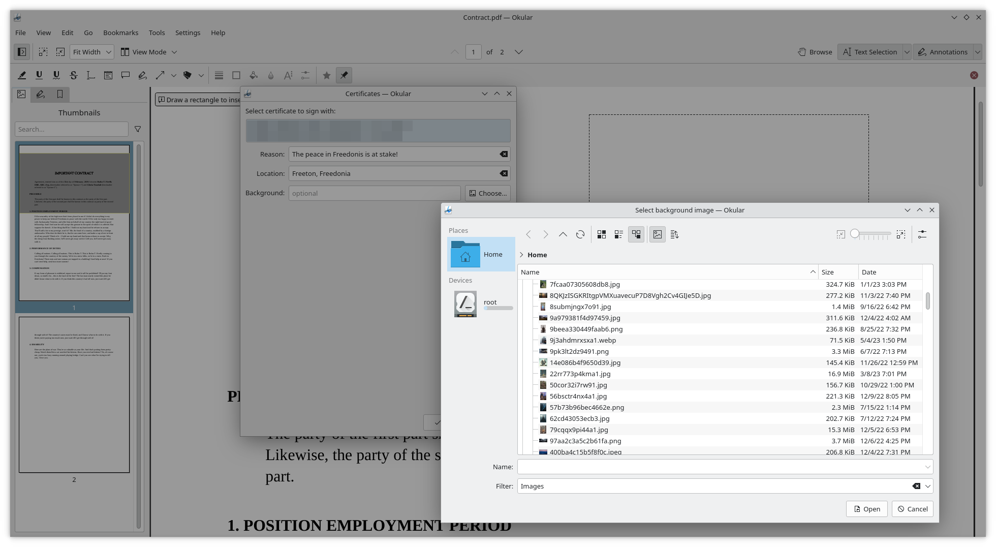 Adding metadata to a signature