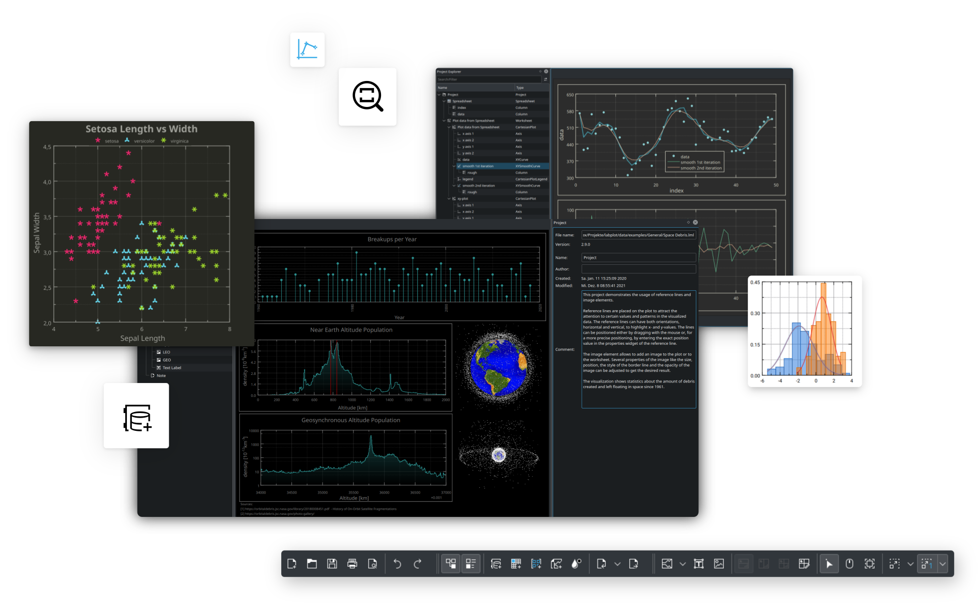 LabPlot tools