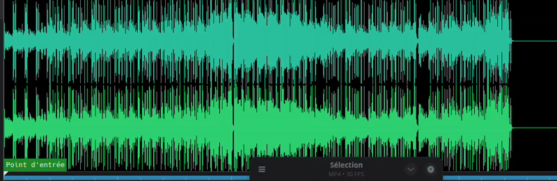 Il visualizzatore di forme d’onda audio di Kdenlive è completamente nuovo.