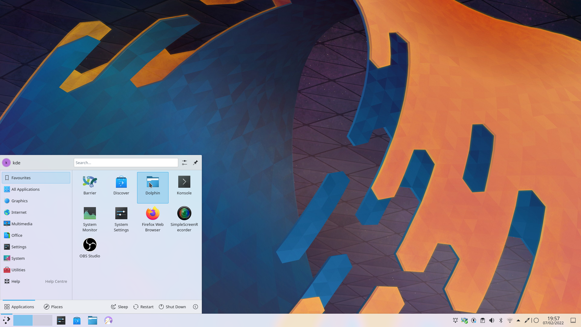 Desktop di Plasma 5.24