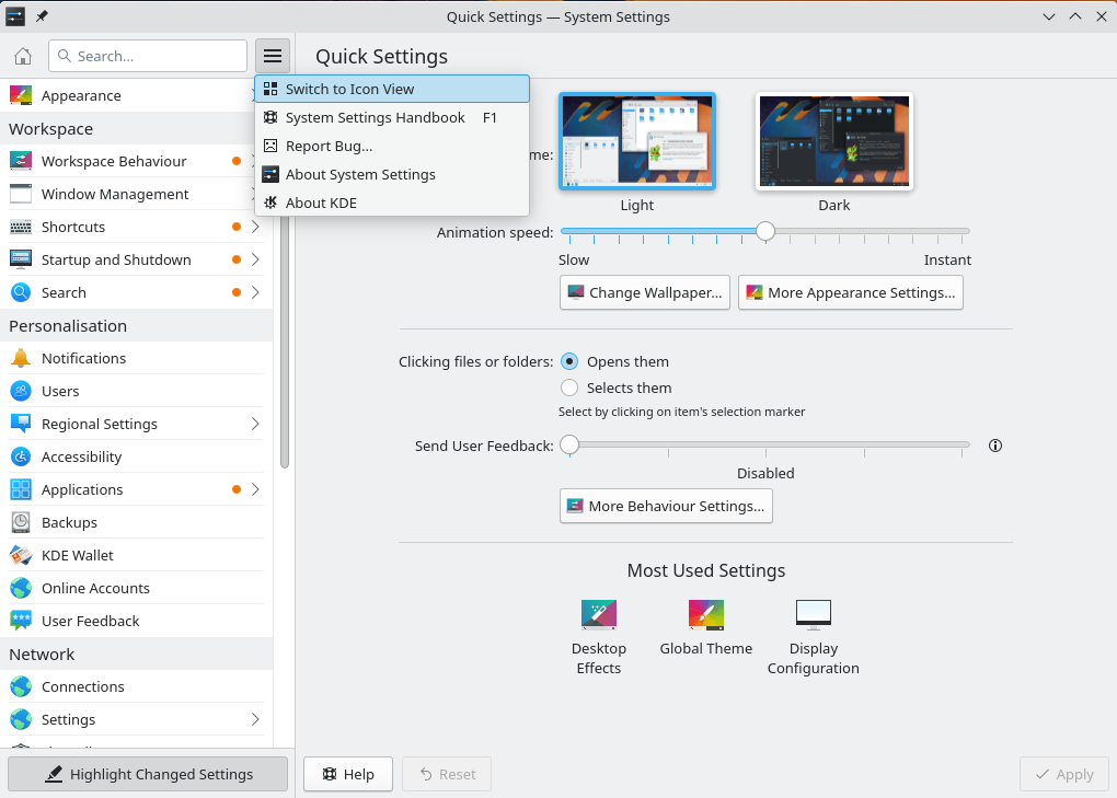 System Setting simplified in every way